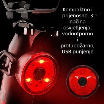 Punjavajuća zadnja svjetla za bicikl za planinska i cestovna bicikla, svjetlo za noćnu vožnju s upozorenjem, model TTT1005548317