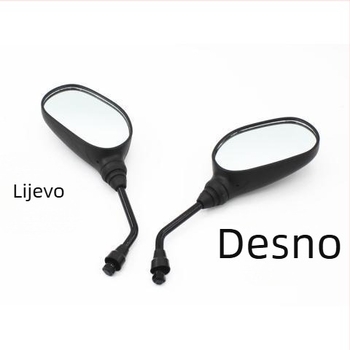 Motociklistički retrovizor, kružno staklo, plastično kućište, montiranje s pozitivnim zupcima, 3C certifikat (2023001115000005)