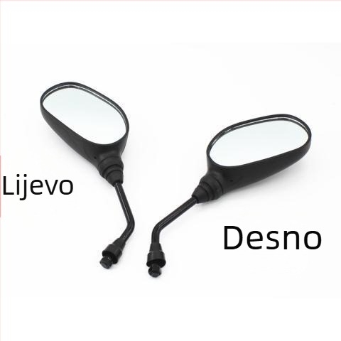 Motociklistički retrovizor, kružno staklo, plastično kućište, montiranje s pozitivnim zupcima, 3C certifikat (2023001115000005)