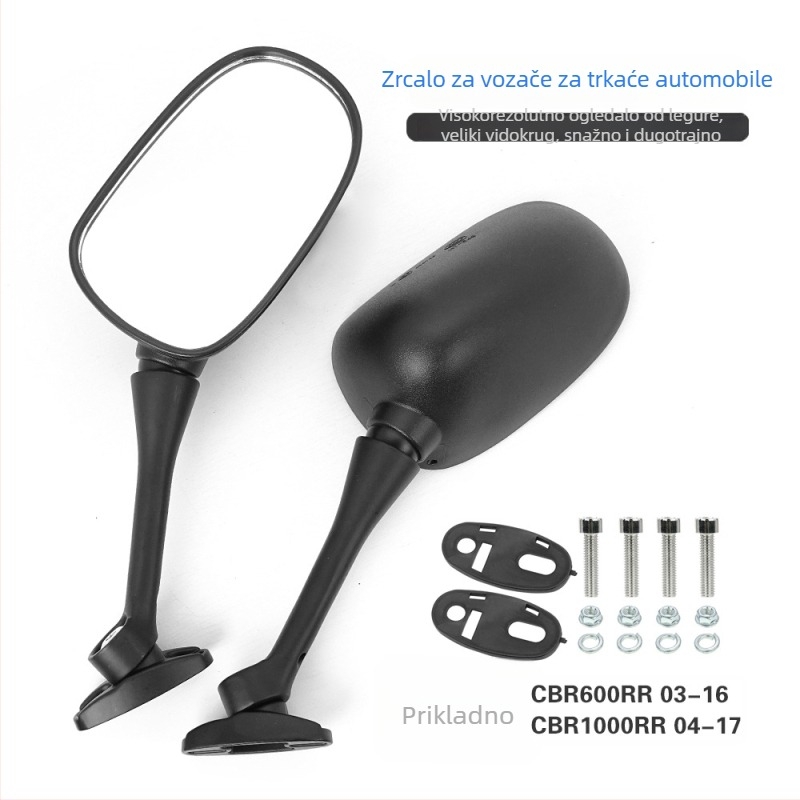 ZHENGYI Aluminijska šipka za ovalni retrovizor za CBR600CBR1000 (PP kućište)