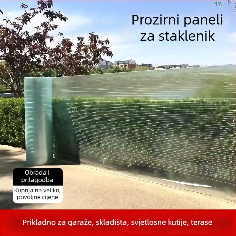 FRP poluprozirni panel sunčevog svjetla za staklenik i sunčanu sobu, ravni panel, debljina 8–10 mm