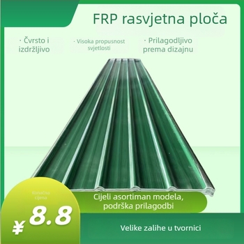 FRP ravna ploča za osvjetljenje – prozirna, otporna na koroziju, vatrootporna, za staklenike