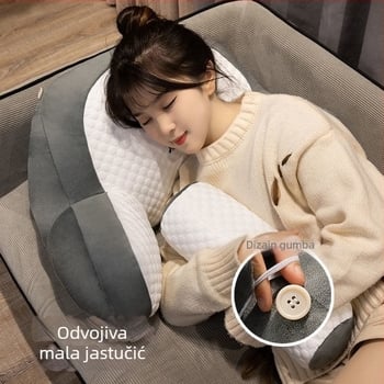 Jastučnica za lumbalnu potporu s plišanim navlakom i PP pamuk punjenjem, jedinstven dizajn, cartoon stil, za ured, kauč i studentski dom