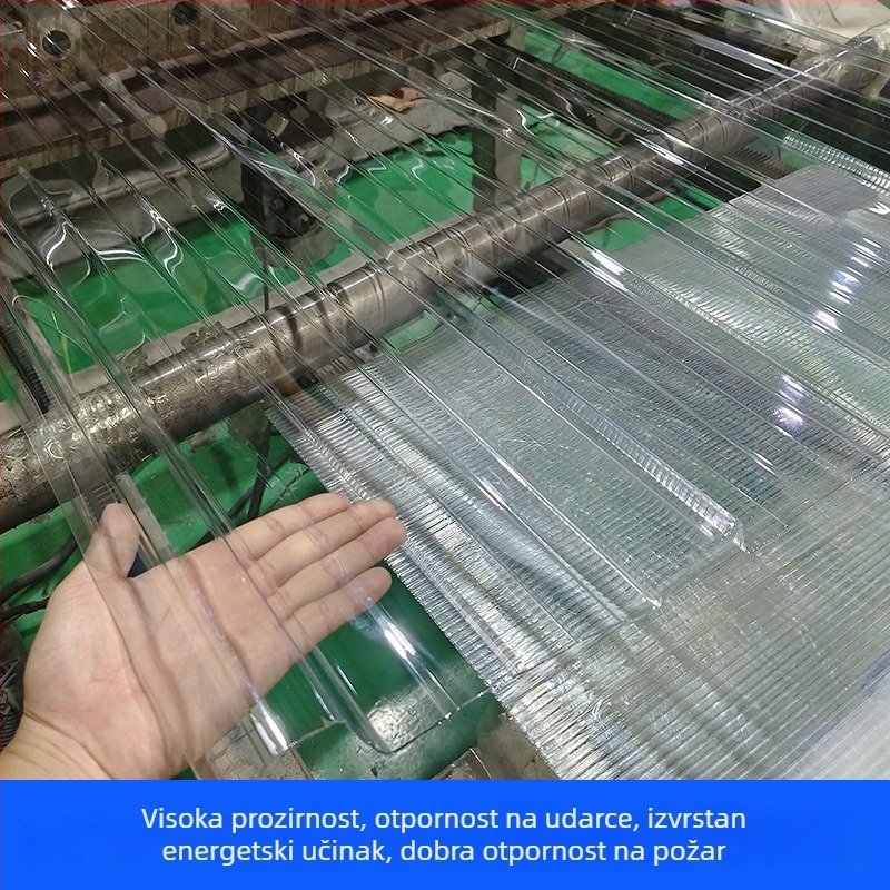Polikarbonatni prozračni paneli za krovove tvornica i plastenika, valoviti i trapezni listovi, paneli tipa 840