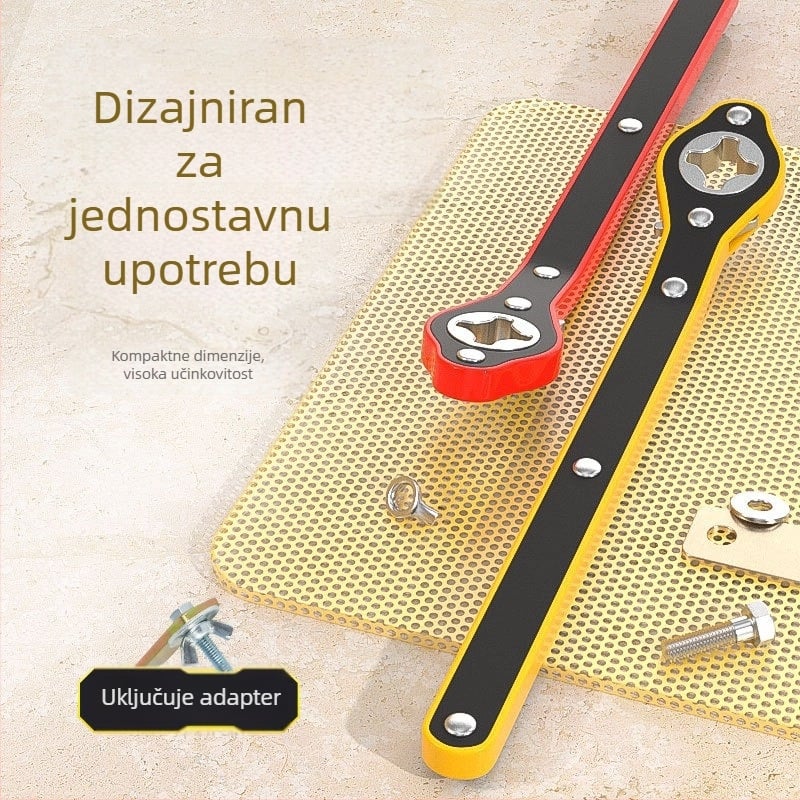 Automobilski hidraulični dizalica i ratchet ključ – set alata za promjenu rezervne gume, model 1818