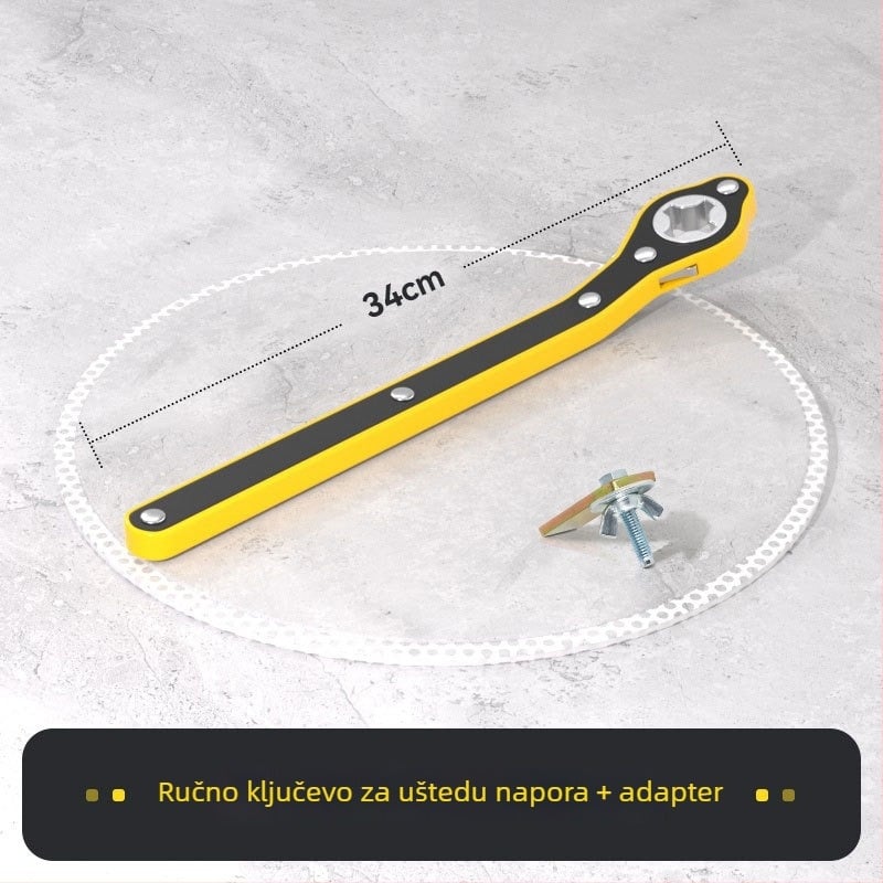 Automobilski hidraulični dizalica i ratchet ključ – set alata za promjenu rezervne gume, model 1818
