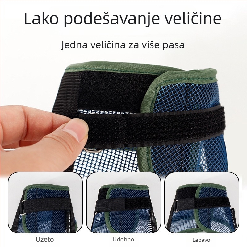 Pasja muzzla s prozračnom mrežom – sprječava ugrize, lajanje i nepotrebno jedenje (Šifra: MZ-2201; Materijal: Poliester; Podrijetlo: Drugo; Uvoz: Da; Značka: MAIZAI)