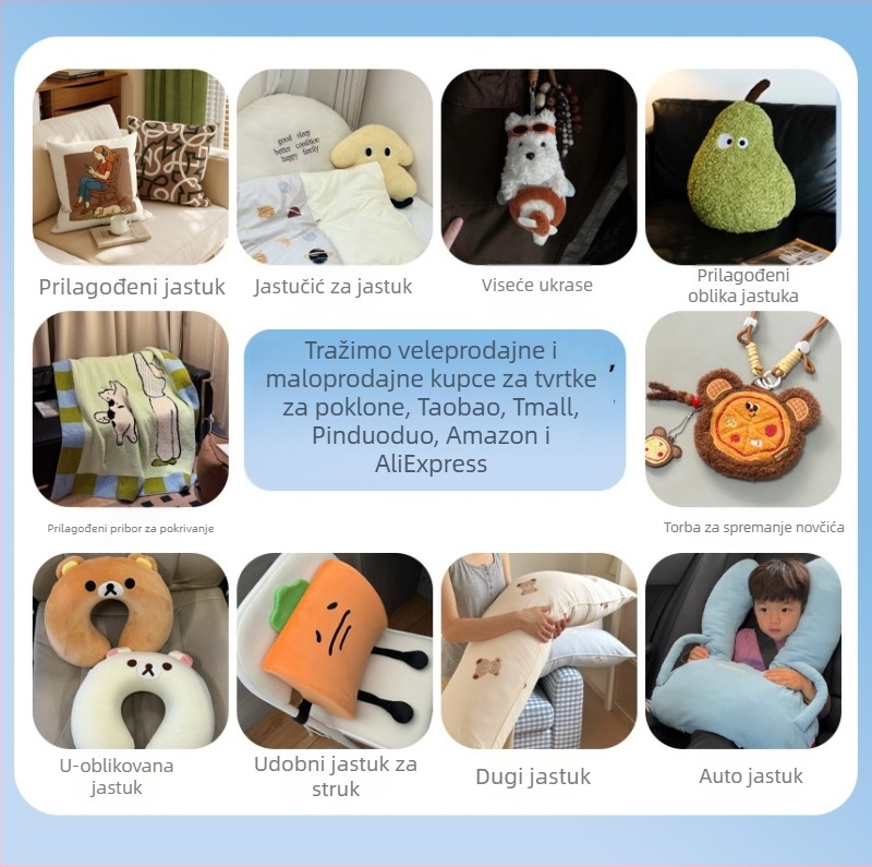 Jastučić u obliku tigra, crtani stil, navlaka od poliestera i PP pamuk punjenje, potpora za lumbalni dio u automobilu