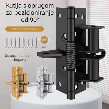 Višenamjenski opružni šarnir za vrata s automatskim zatvaranjem, skriveni zatvarač, mangan čelik, 90% amortizacija