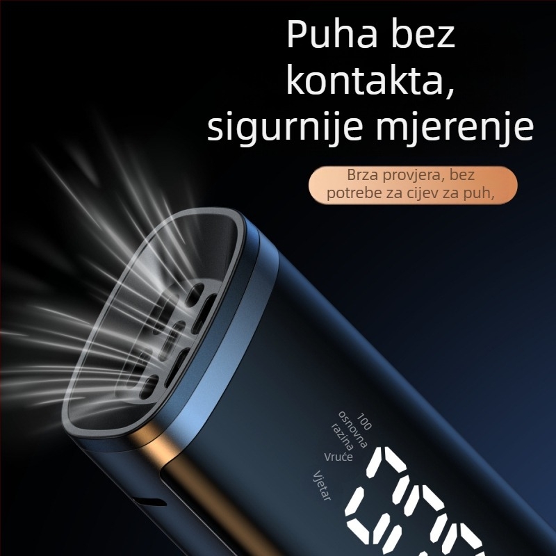 Prijenosni tester alkohola za automobile, visoka preciznost, aluminijska legura + ABS