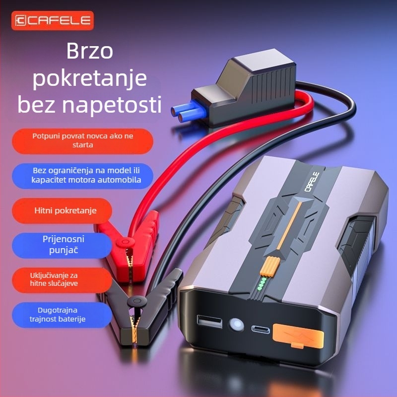 ANNENG automobilni starter s kompresorom zraka i Power Bankom — sve-u-jednom, ultra-tanki prijenosni ABS kućište, model MC6603