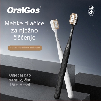 Oralgos ručna četkica DB-XA007, paket dva, mekane dlačice, široka glava, zaštita desni, protuklizna ručka