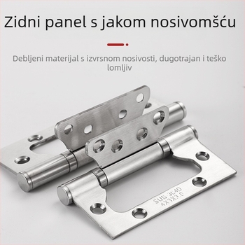 Ležajni šarniri za unutarnje vrata, nehrđajući čelik 304, offset dizajn, brušena završna obrada, tih rad