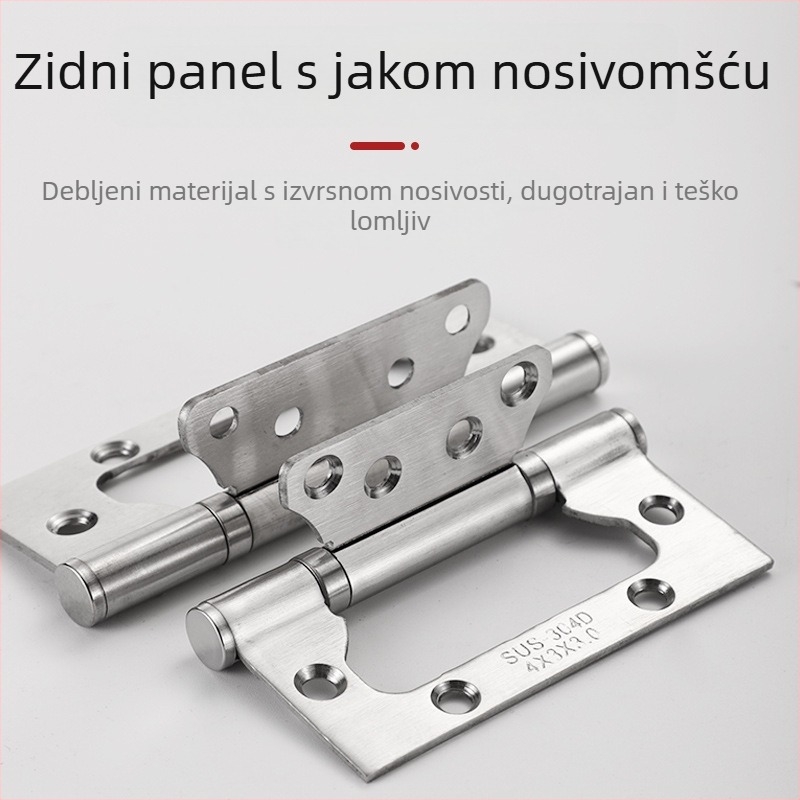 Ležajni šarniri za unutarnje vrata, nehrđajući čelik 304, offset dizajn, brušena završna obrada, tih rad