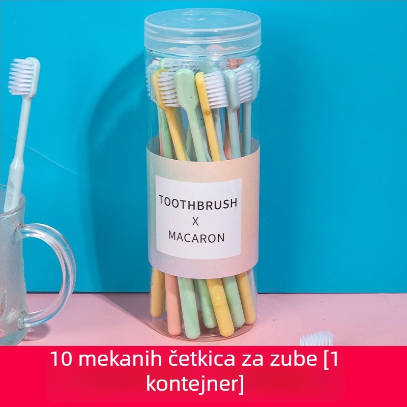 Ručna četkica za zube, mekše dlačice, paket u kanti, 20 komada, za odrasle