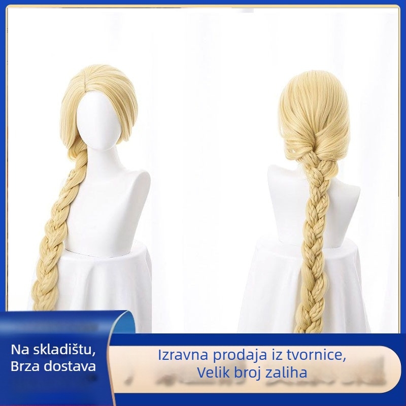 Cosplay perika inspirirana Rapunzel MG-DM2225 · Vlasi od visokotemperaturne svile · Mehanička izrada · Može se obojiti