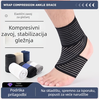 Gležanjska ortoza s pamukom i elastanskim vlaknom – zaštita gležnja, za nogomet, trčanje i planinarenje (Materijal: pamuk + elastansko vlakno; Zaštitni dio: gležanj; Kategorija: gležnja ortoza; Primjenjivi sportovi: nogomet; Pogodno za trčanje, planinarenj