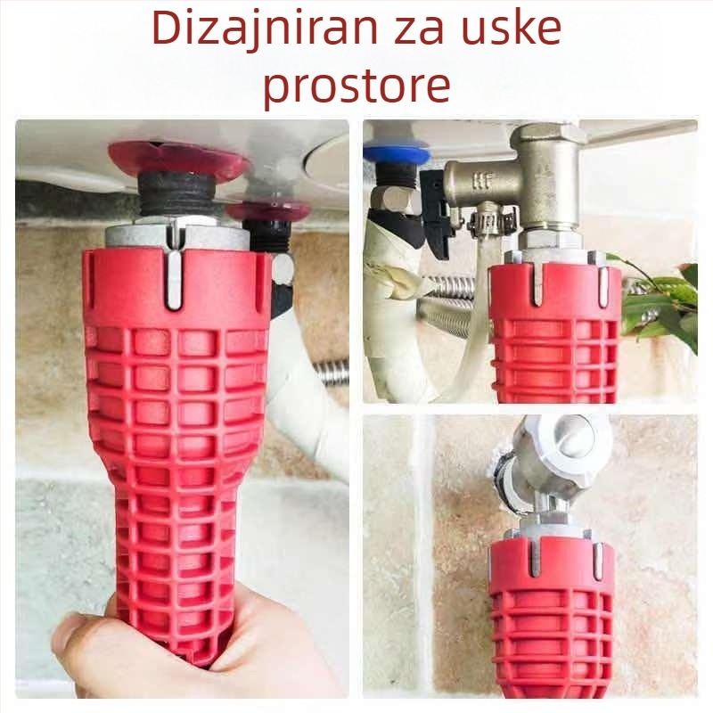 Alat za pozicioniranje pod pravim kutom - višenamjenski vodovodni alat za kupaonicu, demontaža i ugradnja umivaonika, cijevi i kutnog ventila (Uvoz: Ne; Bez licenciranih privatnih marki)