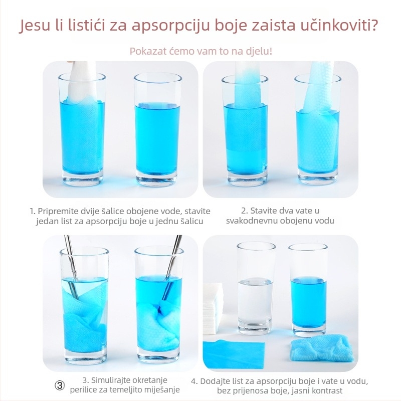 Listovi za upijanje boje za pranje, sprječavanje prijenosa boje, kutija od 25 komada (Značka: Druga)