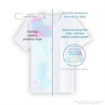 Listovi za pranje s apsorpcijom boje – zaštita od prijenosa boje za miješano pranje