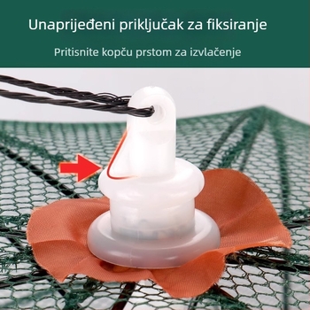 Sklopiva mrežasta kavezica za škampe - mreža, model HNYJ-00, za vanjsku upotrebu, pogodno za škampe, rakove, ribu, jastoge i krabe