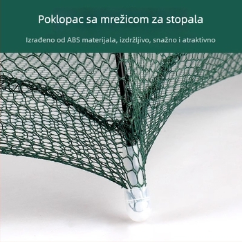 Sklopiva mrežasta kavezica za škampe - mreža, model HNYJ-00, za vanjsku upotrebu, pogodno za škampe, rakove, ribu, jastoge i krabe