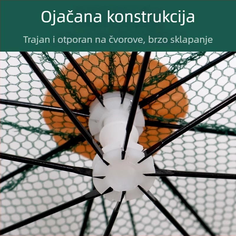 Sklopiva mrežasta kavezica za škampe - mreža, model HNYJ-00, za vanjsku upotrebu, pogodno za škampe, rakove, ribu, jastoge i krabe