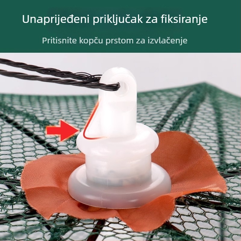 Sklopiva mrežasta kavezica za škampe - mreža, model HNYJ-00, za vanjsku upotrebu, pogodno za škampe, rakove, ribu, jastoge i krabe