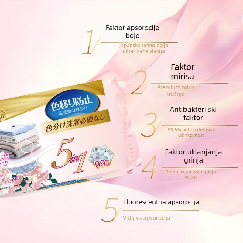 Wordlife Listovi za apsorpciju boja za rublje, 60 listova po paketu, 48 paketa u kutiji