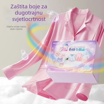 Japanski stil listova za apsorpciju boje za pranje - 5 u 1, protiv mrlja, protiv prijenosa boje, dugotrajni miris (90 listova)