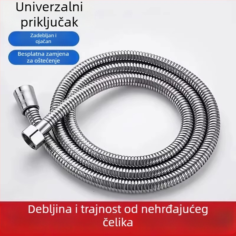Tuš crijevo – otporno na kidanje, nehrđajući čelik, izvlačno, univerzalni priključci