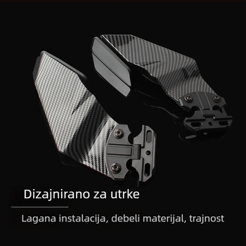 Motociklističko retrovizor s fiksnim krilom | Materijal: plast + aluminijska legura | Oblik prozora: kvadratni | Instalacija: ortodontska | Kompatibilni modeli: Honda CBR650R/500R/400R Kaiyue 321RR