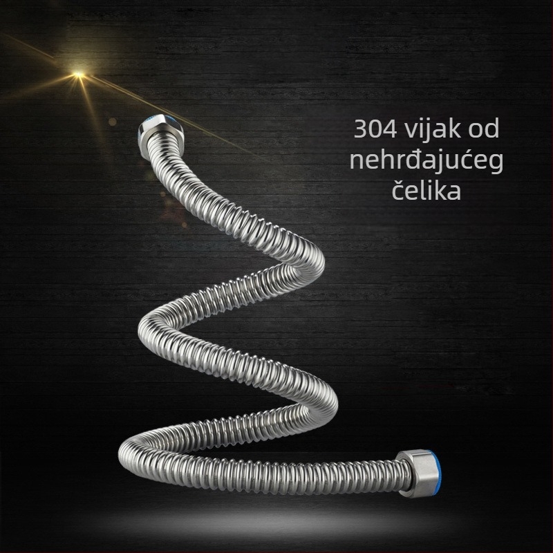 Nehrđajući čelični fleksibilni vodovodni spoj – ulaz/izlaz za WC, umivaonik i bojler – navoji, 304SS, nominalni tlak 1.0, -15 do 90°C