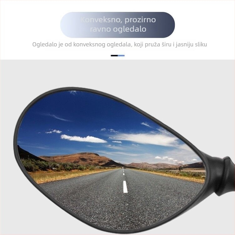 Retrovizor za skuter - Mojielong, staklo, plast + željezo, model WH100T-A-H, plastični poklopac