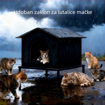 Mačje gnijezdo — zatvoren šator, prostrano, vodootporno, otporno na hladnoću, otporno na ugrize, za sve sezone