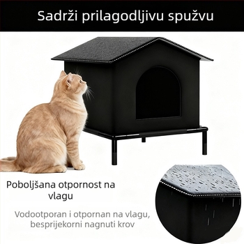 Mačje gnijezdo — zatvoren šator, prostrano, vodootporno, otporno na hladnoću, otporno na ugrize, za sve sezone