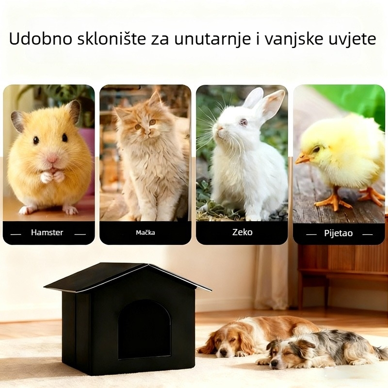 Mačje gnijezdo — zatvoren šator, prostrano, vodootporno, otporno na hladnoću, otporno na ugrize, za sve sezone