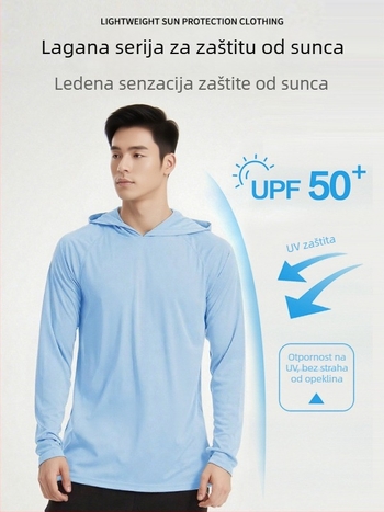 Vanjska jakna s kapulom, dugi rukavi, UPF50+ UV zaštita, brzo suši, prozračna