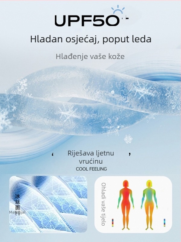 Vanjska jakna s kapulom, dugi rukavi, UPF50+ UV zaštita, brzo suši, prozračna