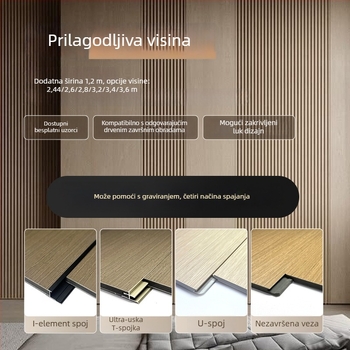 Zidni panel od bambusovih vlakana s drvenim premazom — karbon kristal ploča, besprijekorna dekorativna površina, vodootporni unutarnji pozadinski zid