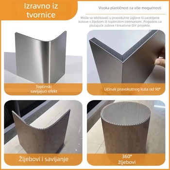 PVC panel karbonskog kristala, 8 mm, plochog oblika, zidni panel za kuću, hotel i ured dekor