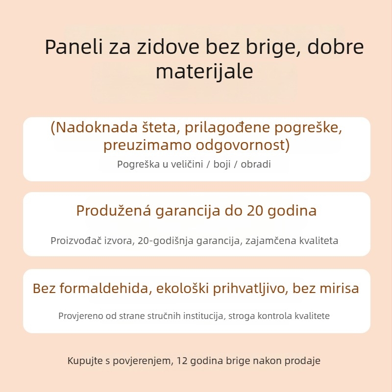 PVC dekorativna zidna ploča 003, ravni/modern minimalistički stil; toplinska vodljivost 0,3 W/mK; ekološka klasa E0