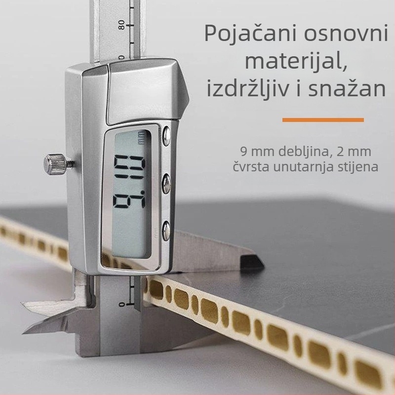 PVC zidni paneli s integriranim dizajnom za hotelske interijere, V šav 400/600 mm, zvučna izolacija 0.20, toplinska vodljivost 0.125, stil bez šavova, moderna jednostavnost