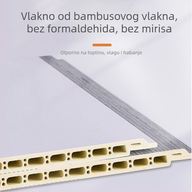 PVC zidni paneli s integriranim dizajnom za hotelske interijere, V šav 400/600 mm, zvučna izolacija 0.20, toplinska vodljivost 0.125, stil bez šavova, moderna jednostavnost