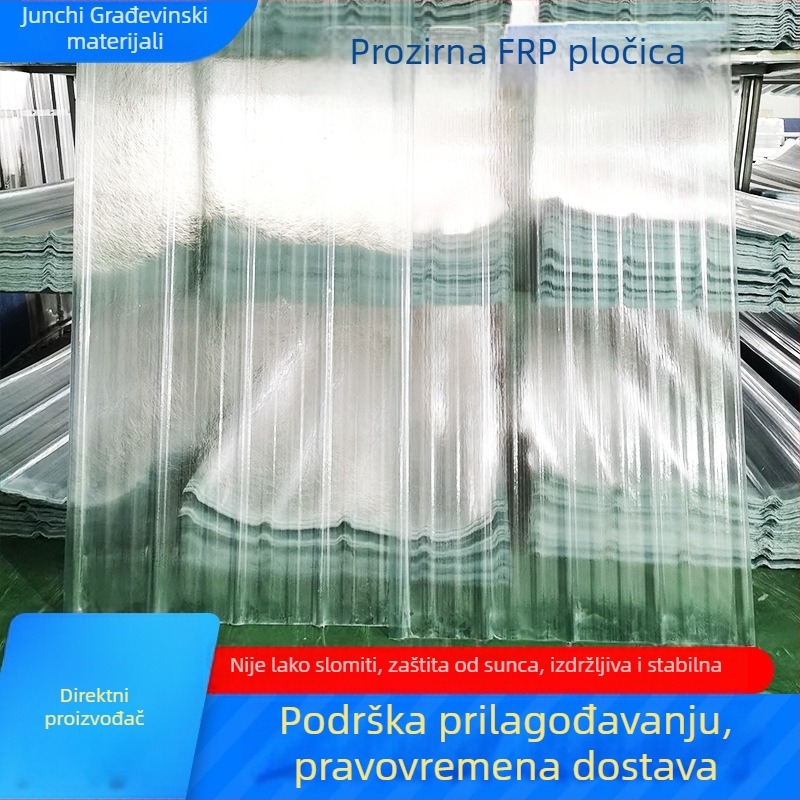 FRP rasvjetna ploča - vlakna smole, Junqi Building Materials, za plastenike