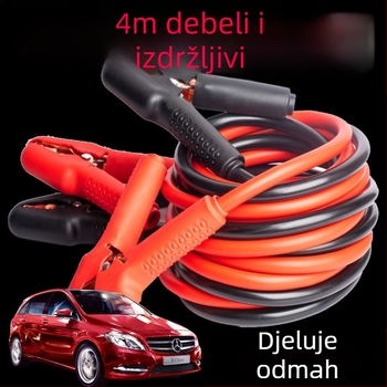 Kuster kablovi za pokretanje automobila s kliještima – debeli bakar, antifriz dizajn, hitna uporaba