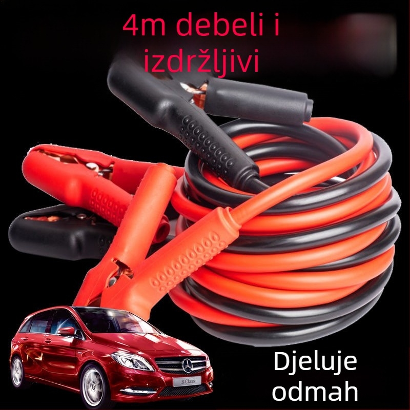Kuster kablovi za pokretanje automobila s kliještima – debeli bakar, antifriz dizajn, hitna uporaba