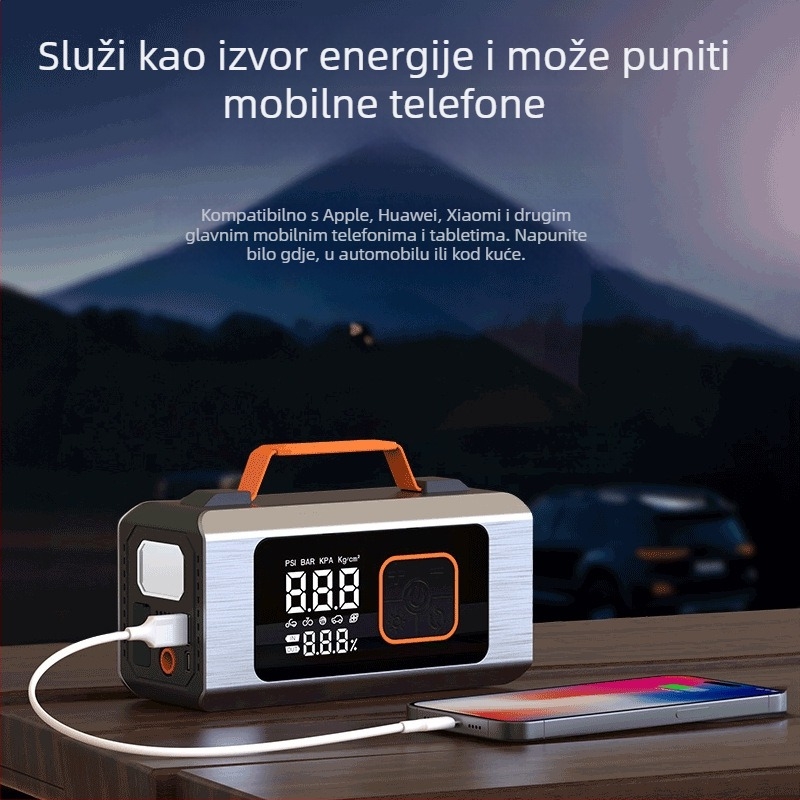 All-in-One za auto: Hitni startač s visokim kapacitetom, usisivač prašine i pumpa za nadimanje, ulaz 14,8V, izlaz 12V, Cross-border Qualification, 3C certifikat 2025200914003294