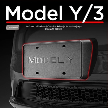 Okvir registarske pločice za Tesla Model 3/Y – plastični, Broj proizvoda YS-01, Tip: Drugo