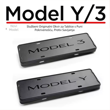 Okvir registarske pločice za Tesla Model 3/Y – plastični, Broj proizvoda YS-01, Tip: Drugo